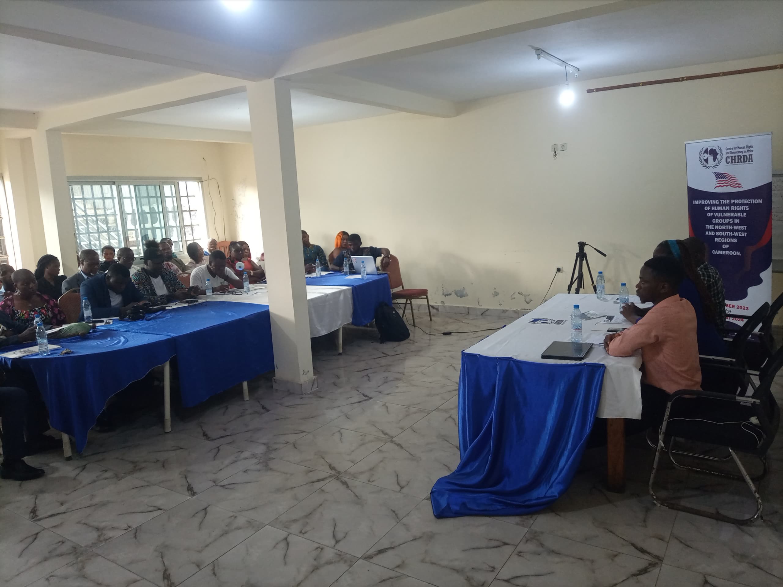 CHRDA Officials and journalists at the press conference 